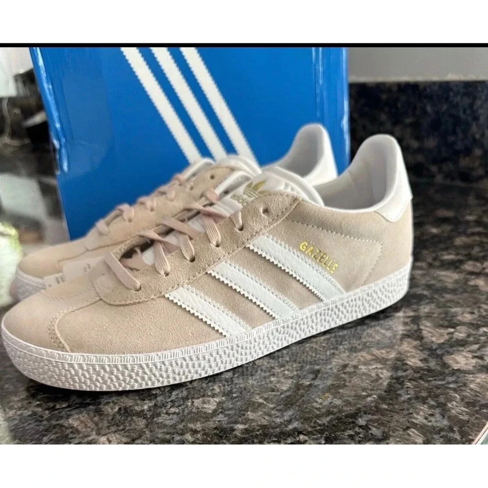 Adidas Originals Gazelle J Wonder Quartz Pink White Suede Sneakers H01512 S 4.5J